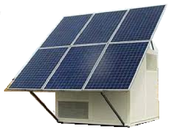 container con pannelli fotovoltaici