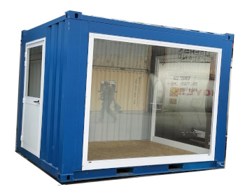 container 10' temporary shop vetrato