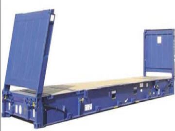 container 40' flat rack sponde ribaltabili