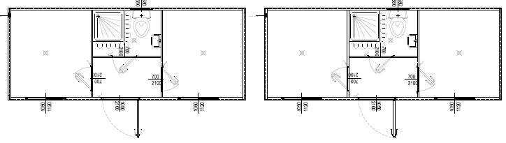 Monoblocchi Prefabbricati con wc Doccia modello CC